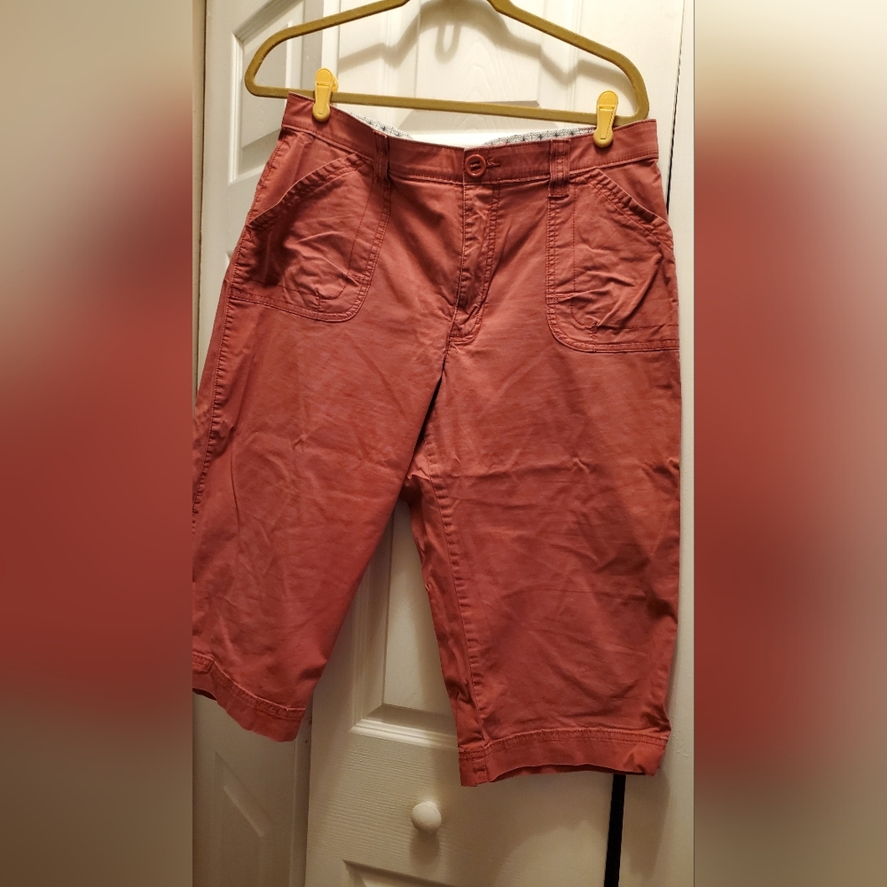 LEE Cargo Capri length Sz 16 Rusty Red